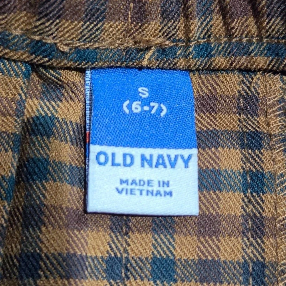 Old Navy Kids Brown Gingham Pleated Skirt Size S 6-7 School Uniform Preppy NEW
